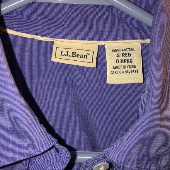 LL Bean blue, fitted with ruffle placket, S, button up shirt - Picture 2 of 13
